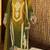 Yellow embroidered chinon pakistani salwar suit