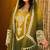 Yellow embroidered chinon pakistani salwar suit