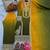 Yellow embroidered chinon pakistani salwar suit