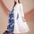White embroidered kurta set with printed blue dupatta | elegant ethnic wear