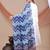 White embroidered kurta set with printed blue dupatta | elegant ethnic wear