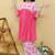 Pink embroidered cotton kurta set