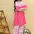 Pink embroidered cotton kurta set