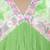 Green embroidered cotton kurta set