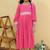 Pink plain georgette dress