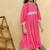 Pink plain georgette dress