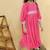 Pink plain georgette dress