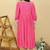Pink plain georgette dress
