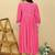 Pink plain georgette dress