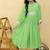 Green plain georgette dress