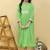 Green plain georgette dress