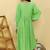 Green plain georgette dress