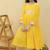 Yellow plain georgette dress