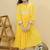 Yellow plain georgette dress