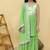 Green embroidered cotton sharara set