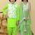 Green embroidered cotton sharara set