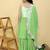 Green embroidered cotton sharara set
