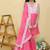 Pink embroidered cotton sharara set