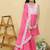 Pink embroidered cotton sharara set