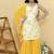 Yellow printed cotton sharara set