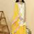 Yellow printed cotton sharara set