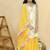 Yellow printed cotton sharara set