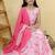 Pink embroidered cotton lehenga set