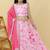 Pink embroidered cotton lehenga set