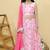 Pink embroidered cotton lehenga set