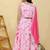 Pink embroidered cotton lehenga set