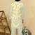 Yellow embroidered cotton nehru jacket set