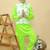 Green embroidered cotton nehru jacket set