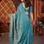 Blue Beads Pipe Hand Work Butta fendy Satin silk blend Saree