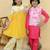 Pink embroidered cotton nehru jacket set