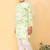 Green embroidered cotton kurta pyjama