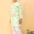 Green embroidered cotton kurta pyjama