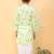 Green embroidered cotton kurta pyjama
