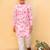 Pink embroidered cotton kurta pyjama