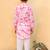 Pink embroidered cotton kurta pyjama