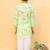 Green embroidered cotton kurta pyjama