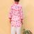 Pink embroidered cotton kurta pyjama
