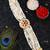 Handcrafted pearl & gold bead rakhi