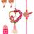 Handcrafted pearl & gold bead rakhi