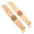 Handcrafted pearl & gold bead rakhi