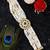Handcrafted pearl & gold bead rakhi