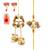 Handcrafted pearl & gold bead rakhi