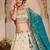 Cream Tissue sequin embroidery Semi-Stitched Lehenga choli & Dupatta