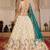 Cream Tissue sequin embroidery Semi-Stitched Lehenga choli & Dupatta