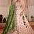 Peach tissue Mirror embroidery Semi-Stitched Lehenga choli & Dupatta