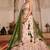 Peach tissue Mirror embroidery Semi-Stitched Lehenga choli & Dupatta